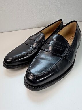 Johnston & Murphy Cellini Vigoda Black Italian Leather shoes business size 12